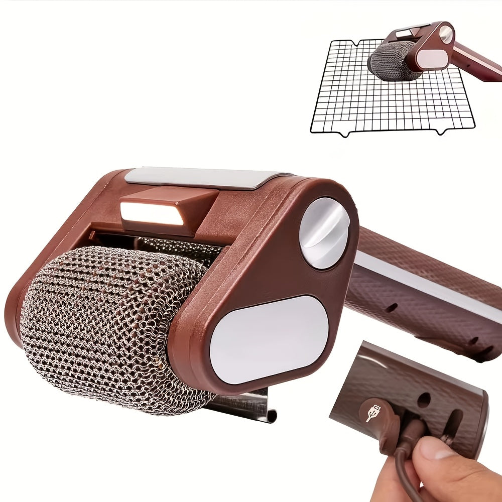 GRATECHARGE – Electric BBQ Brush with Stainless Cleaning Roller