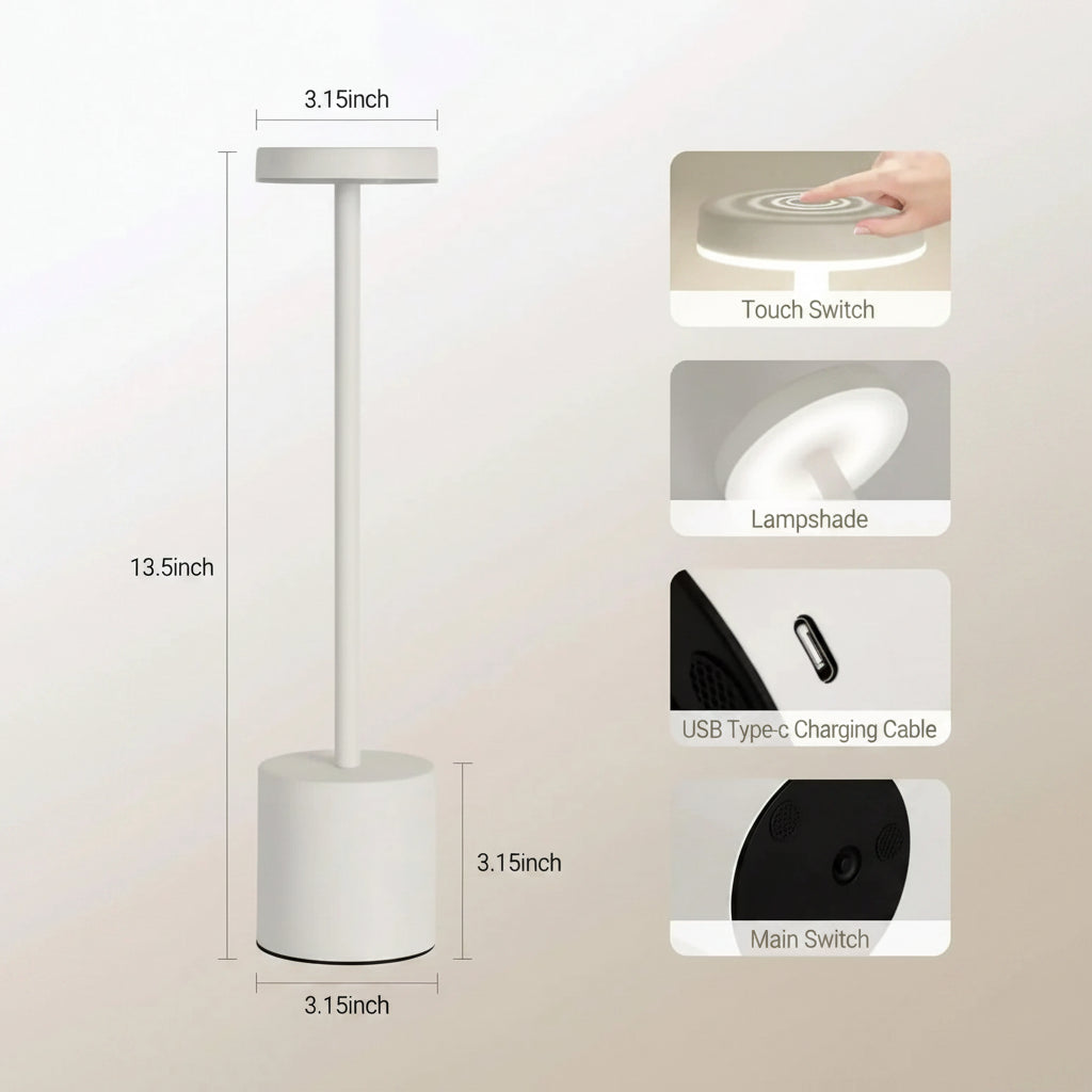 FLARELUX – Portable Dimmable LED Desk Lamp for Ambient Indoor and Outdoor Lighting