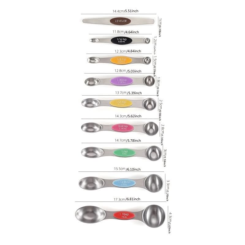 MEASURIX – Magnetisches Edelstahl-Messlöffel-Set