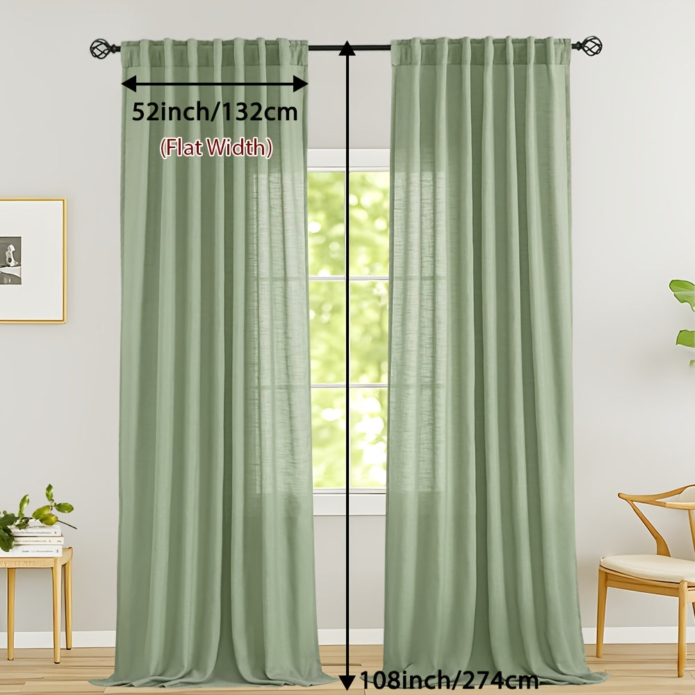 LINVIA – Flax Linen Sheer Curtains for Soft Light Filtering and Privacy Drapery