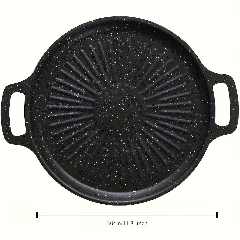 OUTDOORIX – Portable Cast Iron Grill Pan Rustic Design