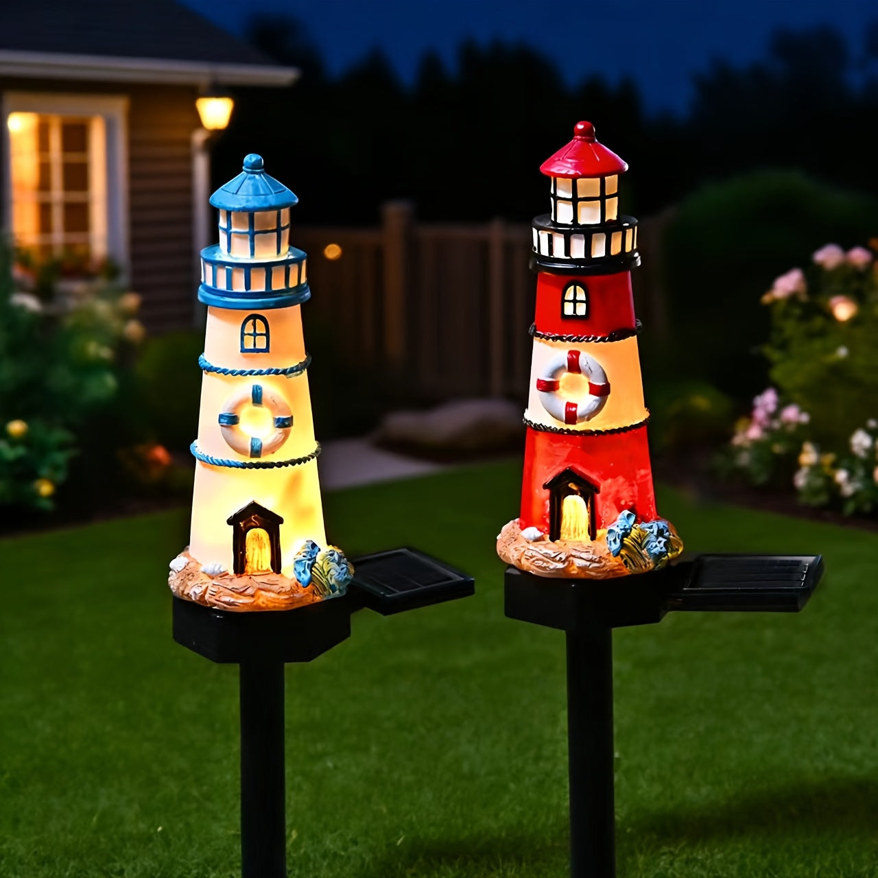 LIGHTHAVEN – Solar Outdoor Lighthouse Decorative Garden Lamp