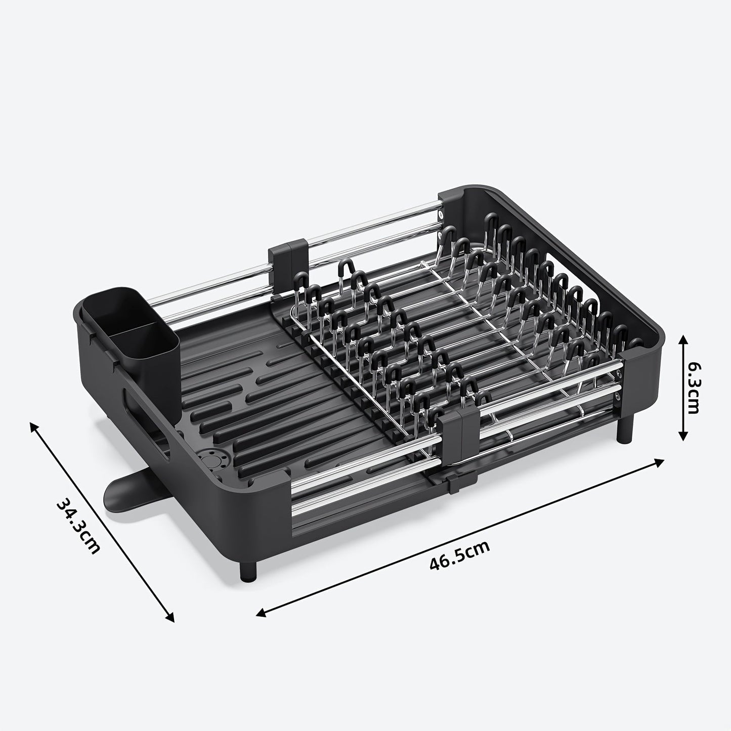 EXTENDNEST – Expandable Dish Rack with Drainage Spout