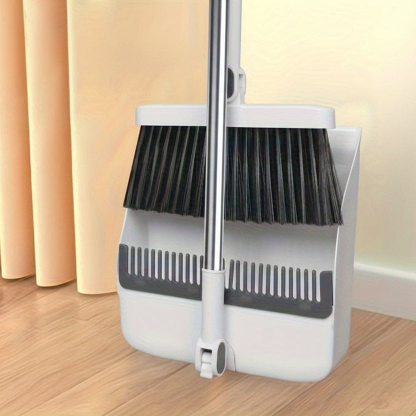 CLEANSWEEP PRO - Rotatable Broom and Dustpan Set with Comb Teeth for Easy Cleaning 10