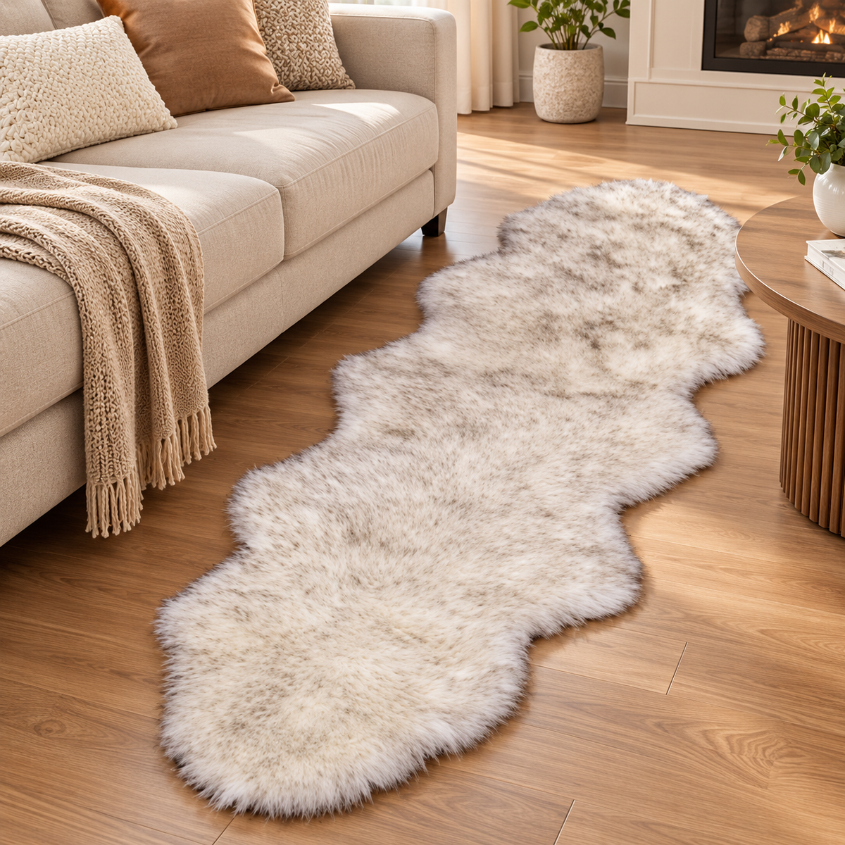 PLUMORIXA – Alfombra decorativa suave para dar un toque acogedor al dormitorio