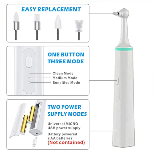 DentalClean - Advanced Tooth Plaque Remover Tool with LED Indicator & Rechargeable Battery 8
