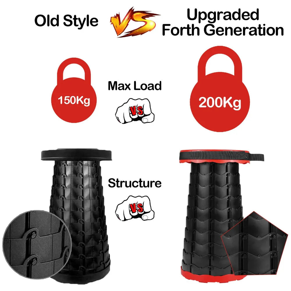 STACKSEAT – Sgabello da Campeggio Telescopico Portatile