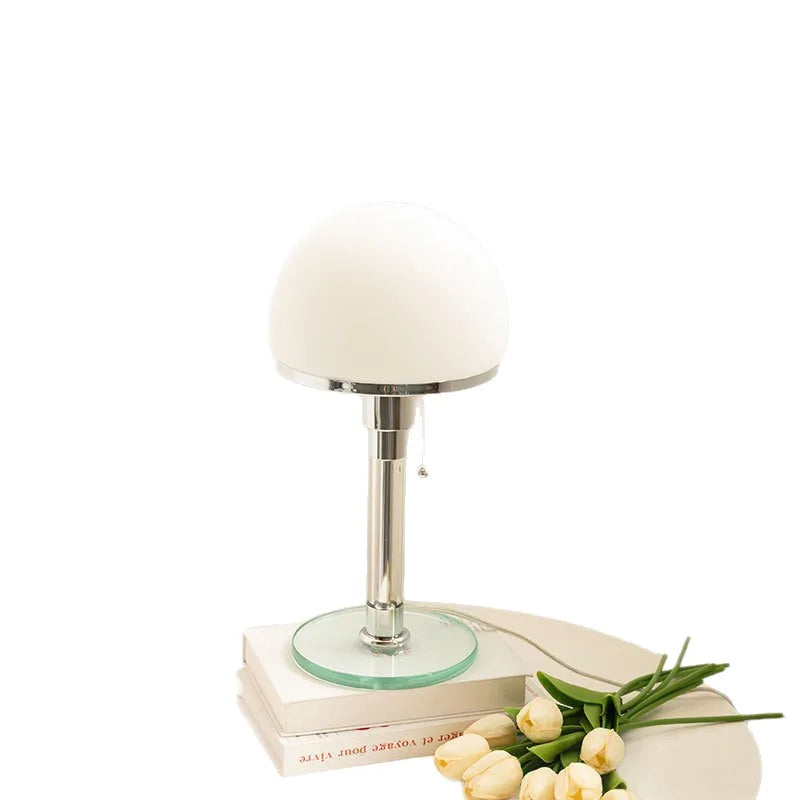 Elegant Bauhaus Table Lamp - Antique Glass Design for Living Room & Bedroom 5