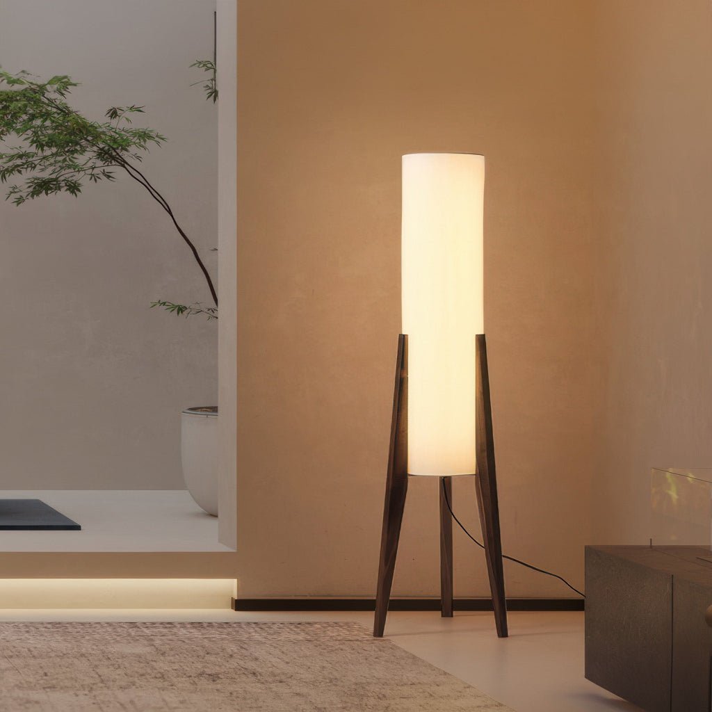 LIGNELIGHT - Scandinavian Walnut Floor Lamp with Dimmable LED Lighting 3