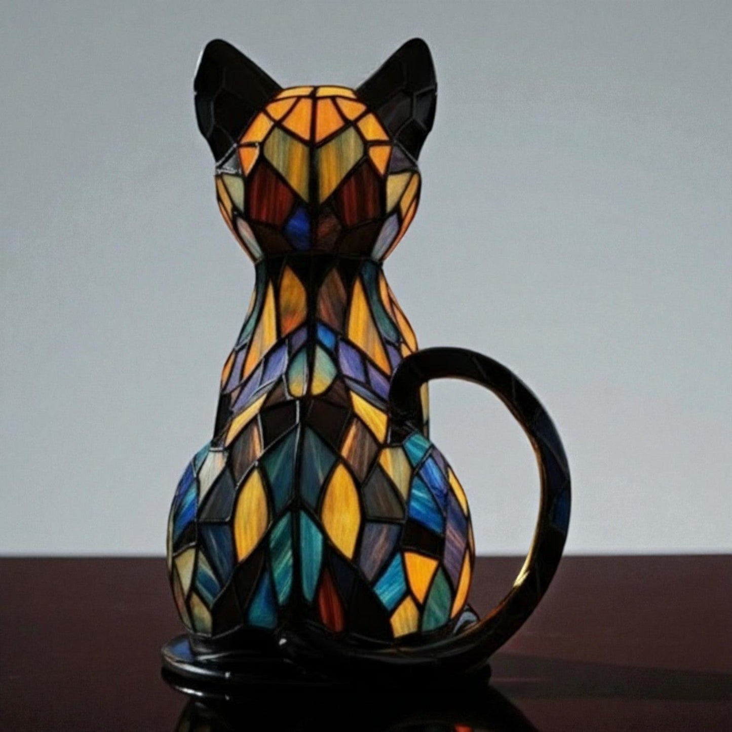 Lumikat - Handmade Cat Lamp Night Light with Warm LED Glow for Cozy Ambiance 7