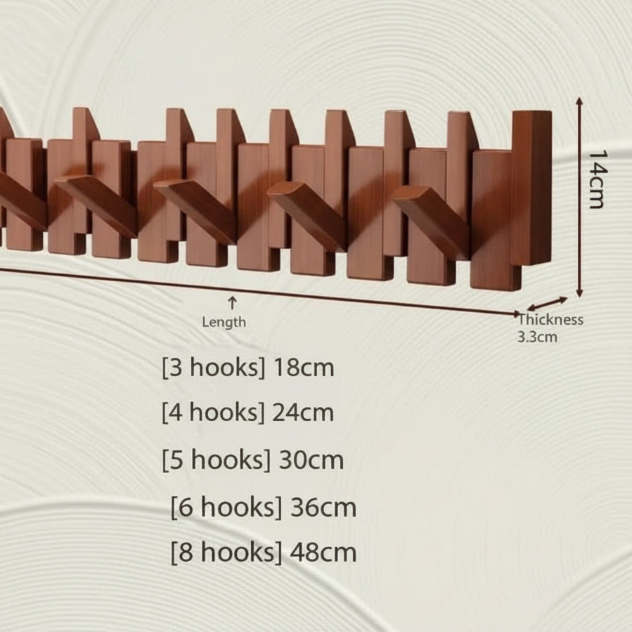 Luxora - Handmade Wooden Coat Rack with Magnetic Hooks 8