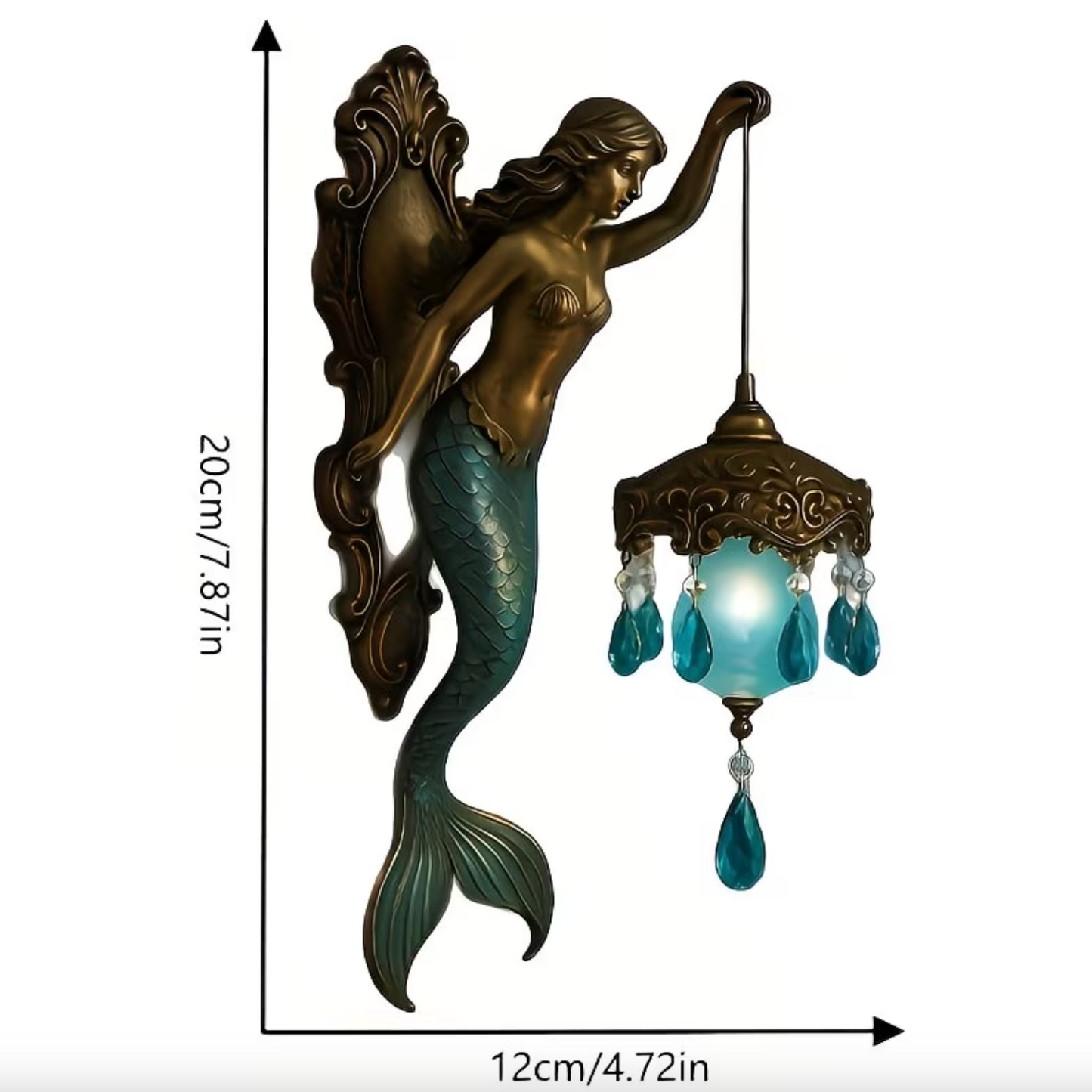 MERMAIDLIGHT - Handcrafted Vintage Glow Wall Sconce for Ambient Decor 5
