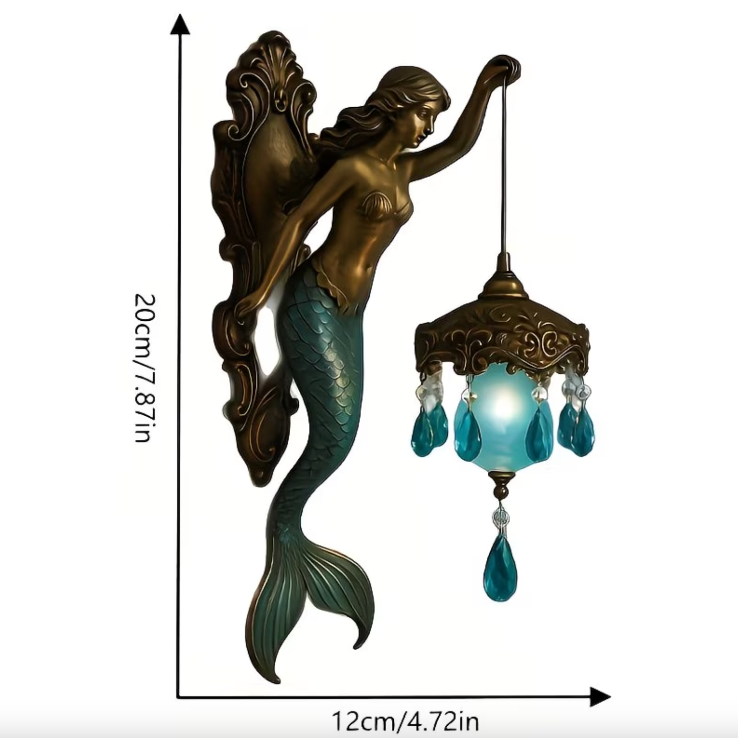 MERMAIDLIGHT - Handcrafted Vintage Glow Wall Sconce for Ambient Decor 5