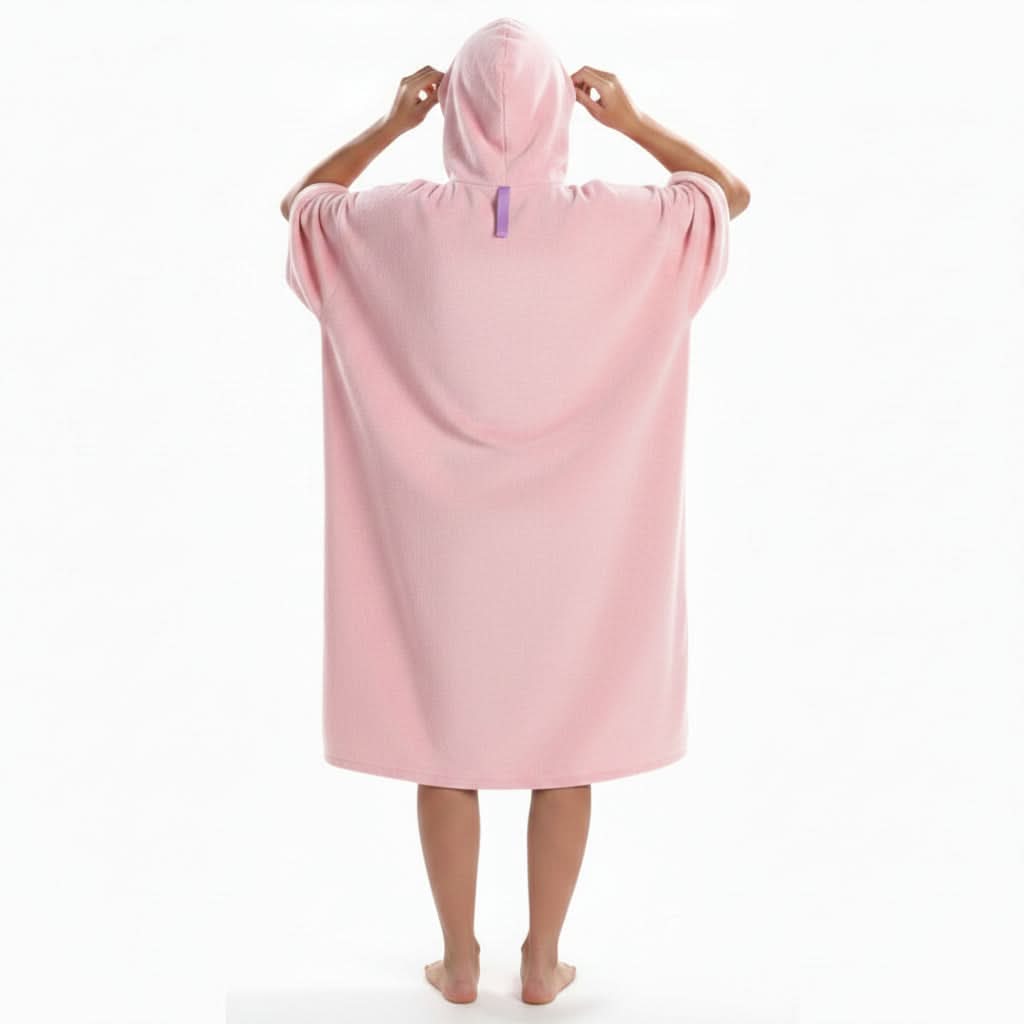 BEACHNEST – Hooded Terry Cloth Swim Cover Up with Pockets