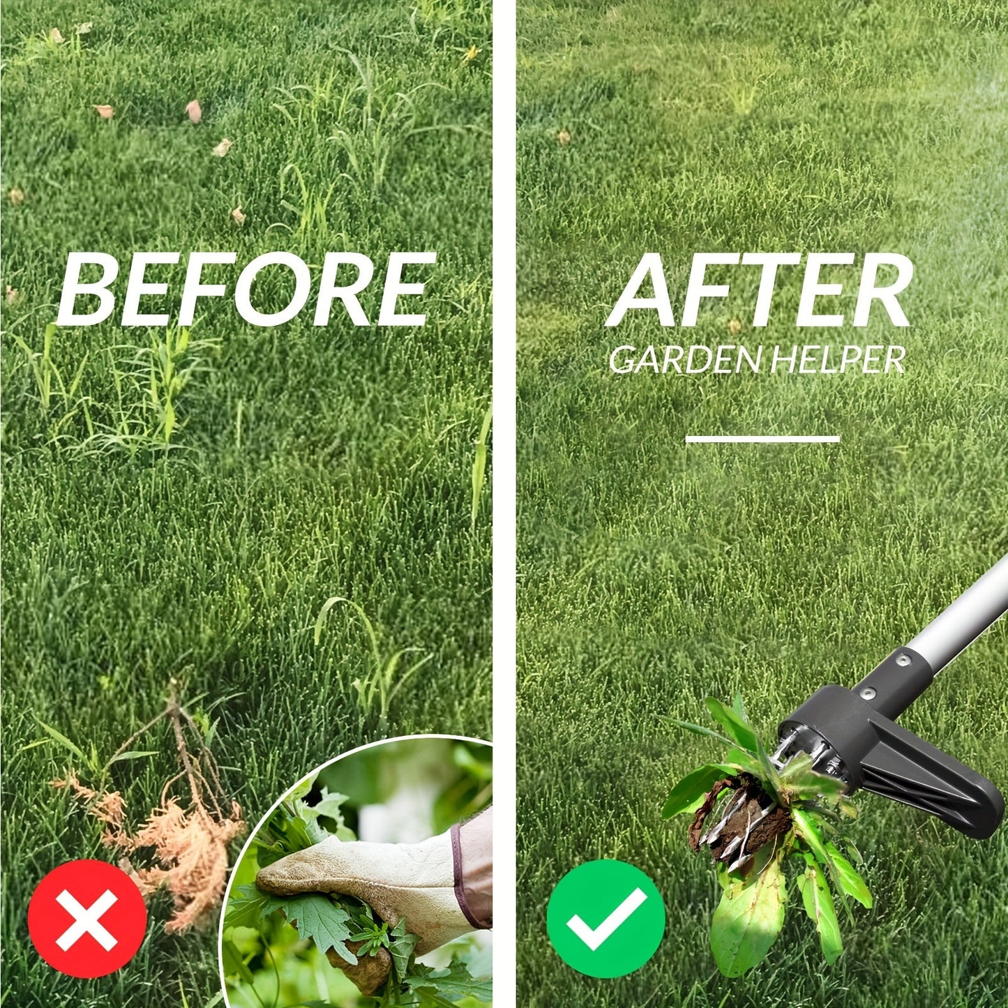 ROOTLIFT - Stand-up weed puller designed for easier and cleaner garden maintenance.