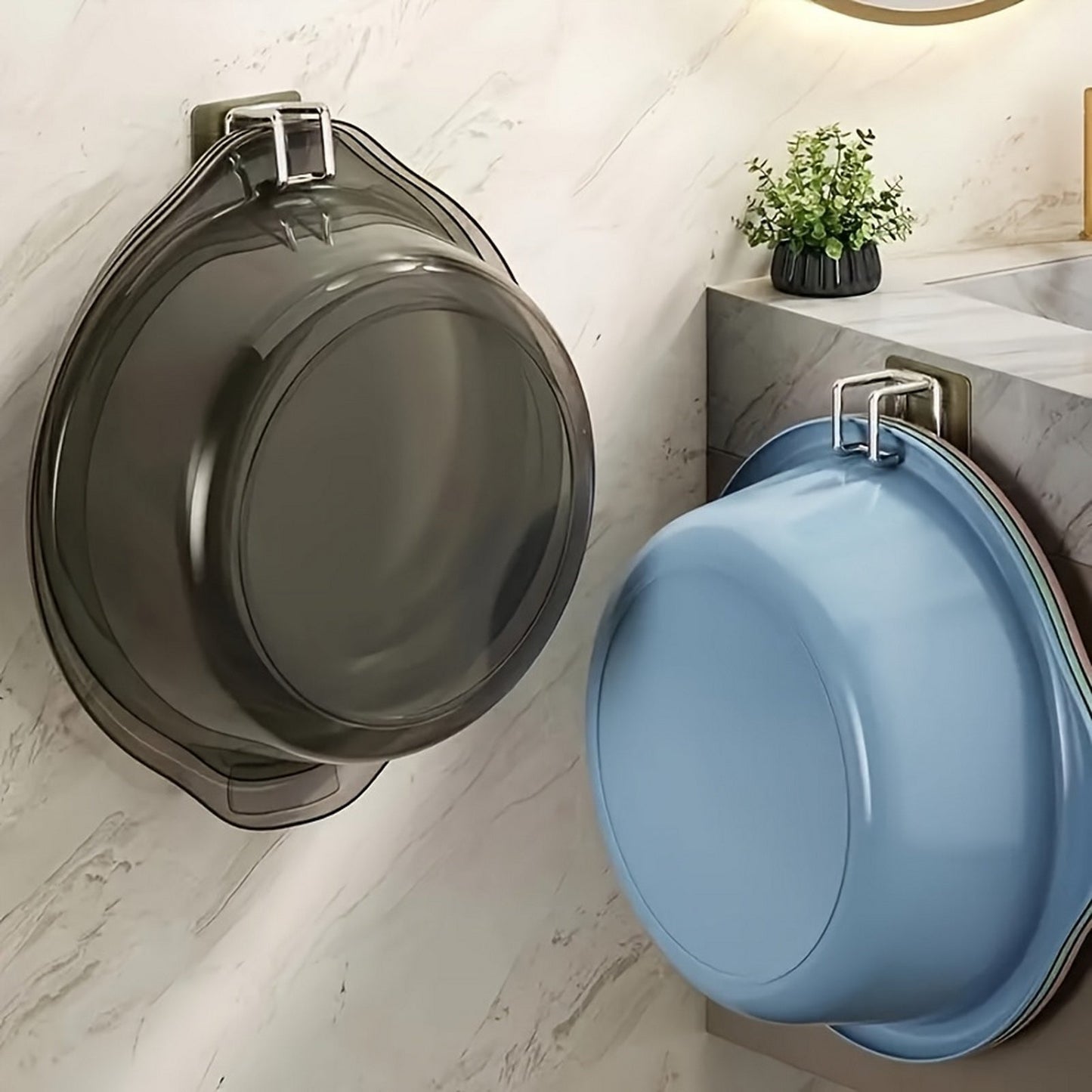 BASIN HOOK – Gancio da Parete in Acciaio Inossidabile senza Fori per Risparmiare Spazio per Asciugamani e Lavelli in Cucina e Bagno