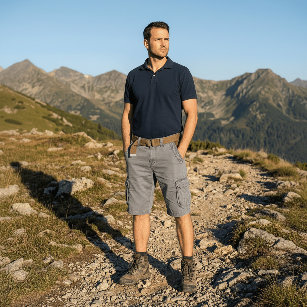 RUGGAREX – Men Cargo Shorts Lightweight Multi Pocket Casual Wear