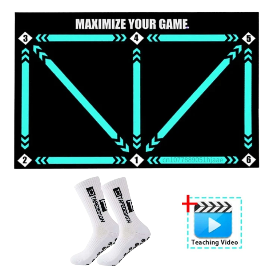 Pro Football Training Mat - Compact Skill Development with Video Program 10