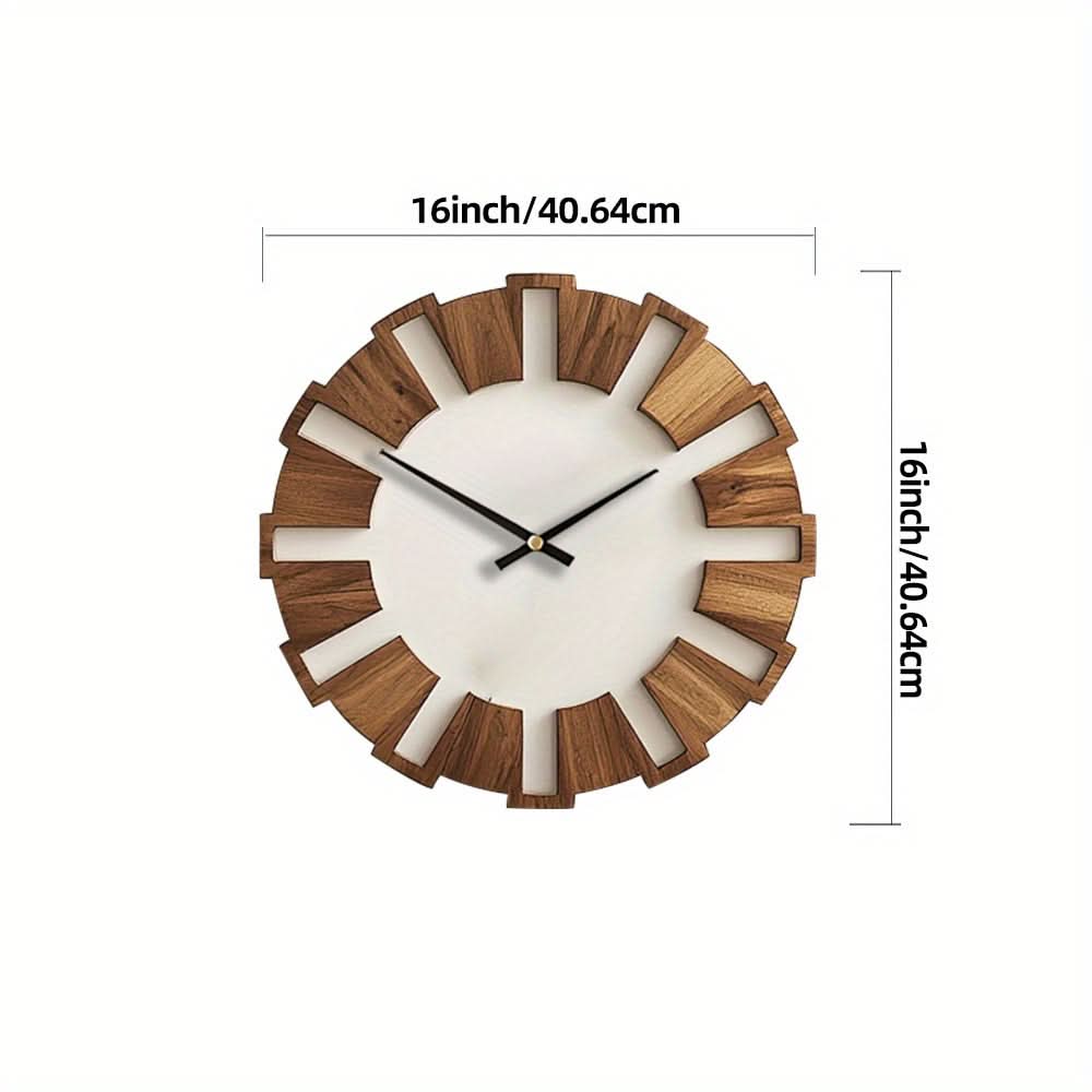 RUSTIQUE - Classic Wooden Wall Clock with Silent Movement 10