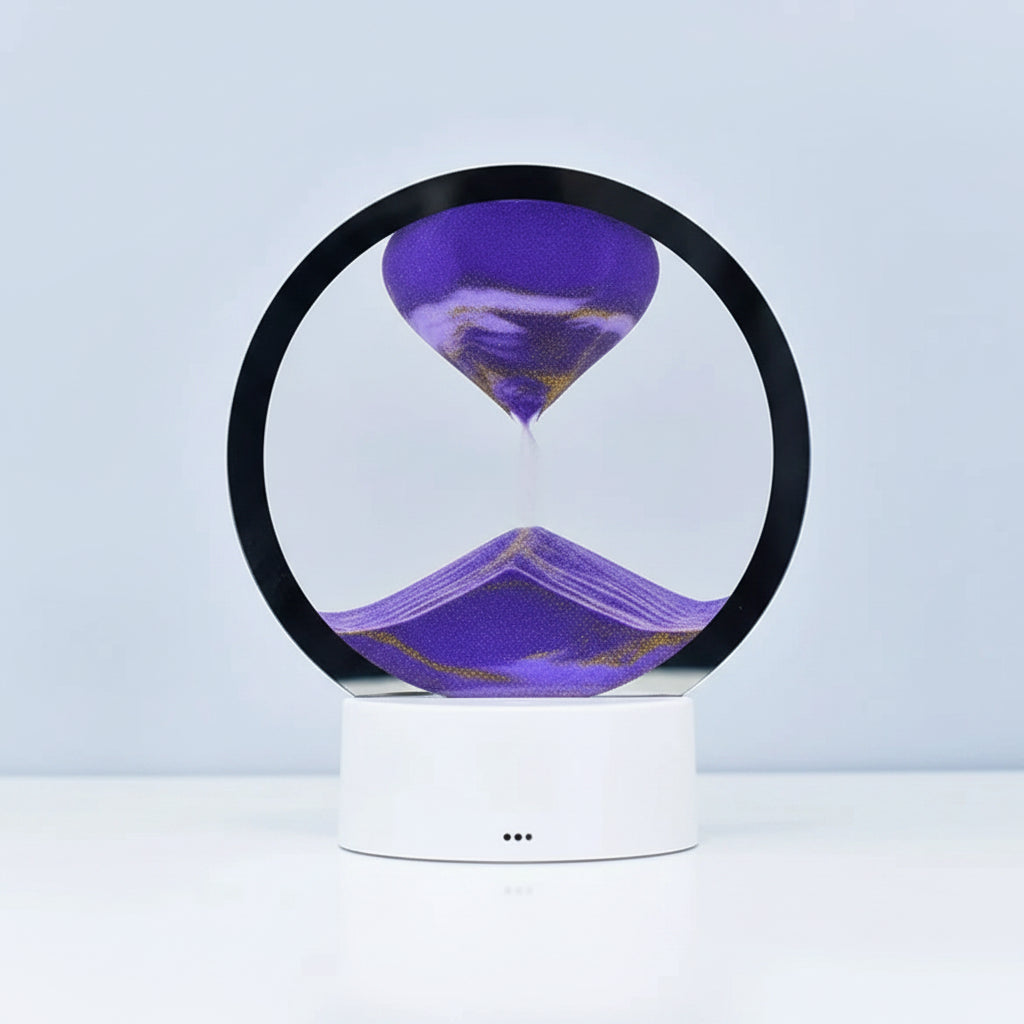DUNEFLOW – 3D Hourglass Lamp with Dynamic Sand Display