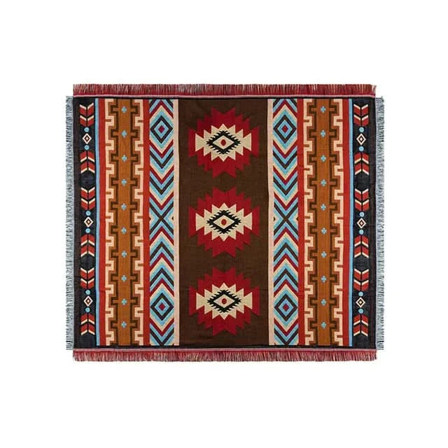 MEXIBREEZE – Boho-Leinen-Decke für Reisen und Sofa