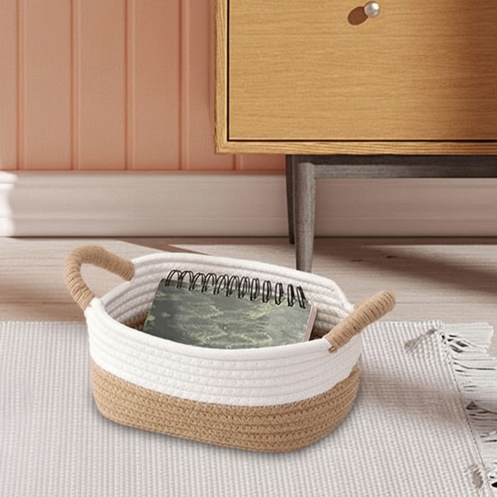 COZYCARRY – Multifunktionel Vævet Kurv Stilfuldt Opbevaringsdesign