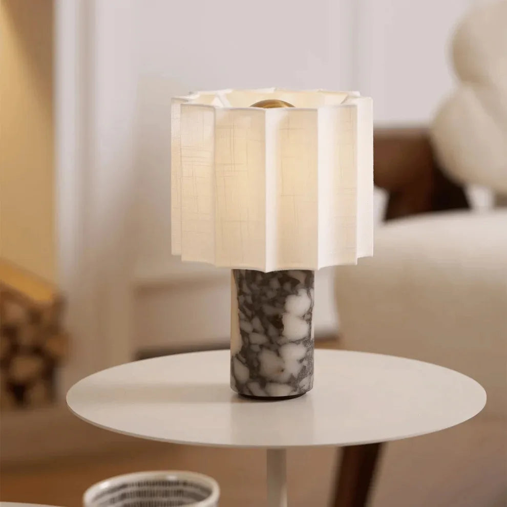 LIVARO - Natural Marble Touch Dimmable Table Lamp