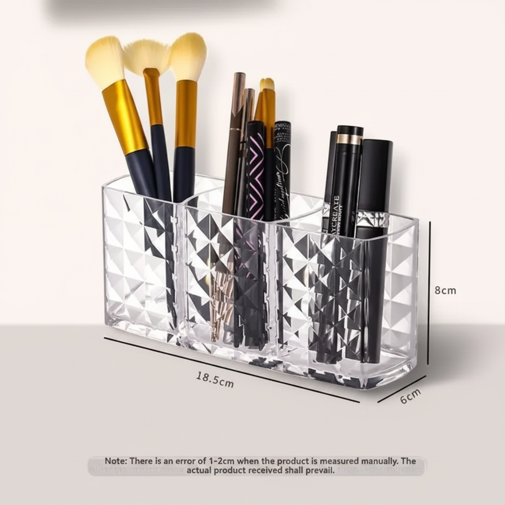 MIRROR BOX – Badezimmer-Aufbewahrungsschrank mit Diamantmuster zur Organisation von Kosmetik, Lippenstiften und täglichen Essentials