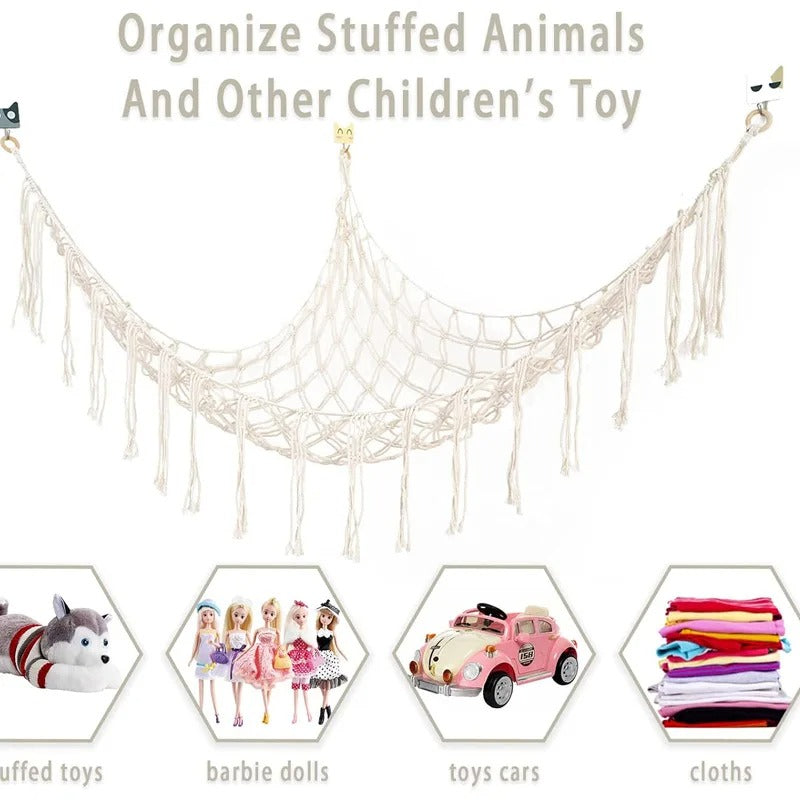 MACRANEST – Hand-Woven Toy Net for Cozy Room Decor