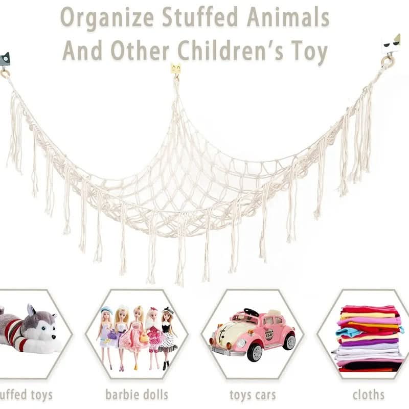 MACRANEST – Hand-Woven Toy Net for Cozy Room Decor