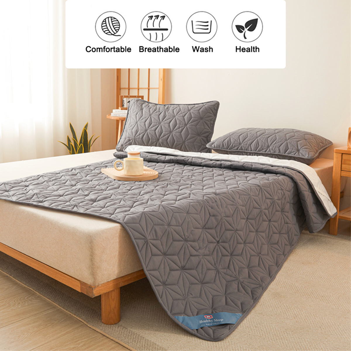 QUILTCLOUD – Wasserdichte Matratzenauflage mit elastischem Band