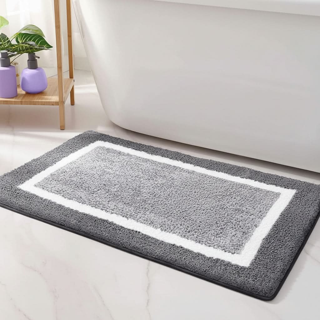 SoftEdge Non-Slip Bath Mat - Soft Microfiber Bathroom Rug for Safety & Comfort 10