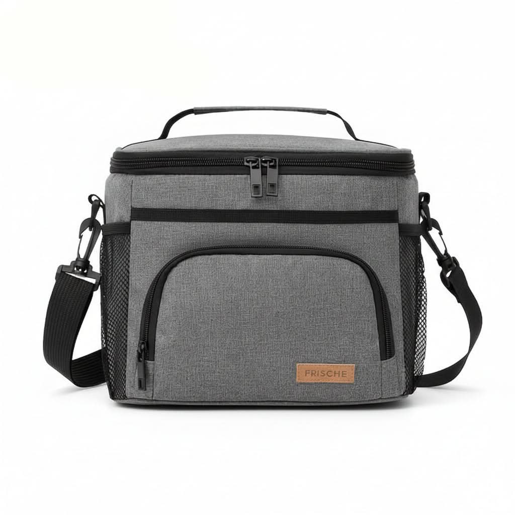 THERMOVIA - Large Insulated Lunch Tote with Adjustable Strap & Zipper Closure 9