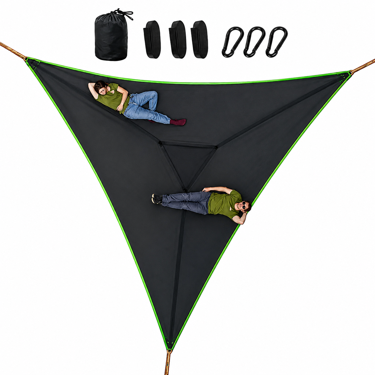 CAMPNOVA – Portable Triangle Hammock Bed for Multi-Person Use