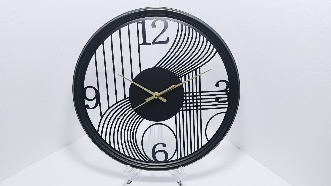 AUREN – 40cm Golden 3D Iron Silent Wall Clock for Modern Home Decor