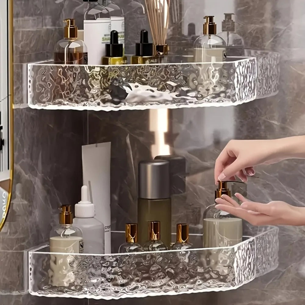 GLACIERA – Corner Glacier Design Bathroom Shelf Organizer