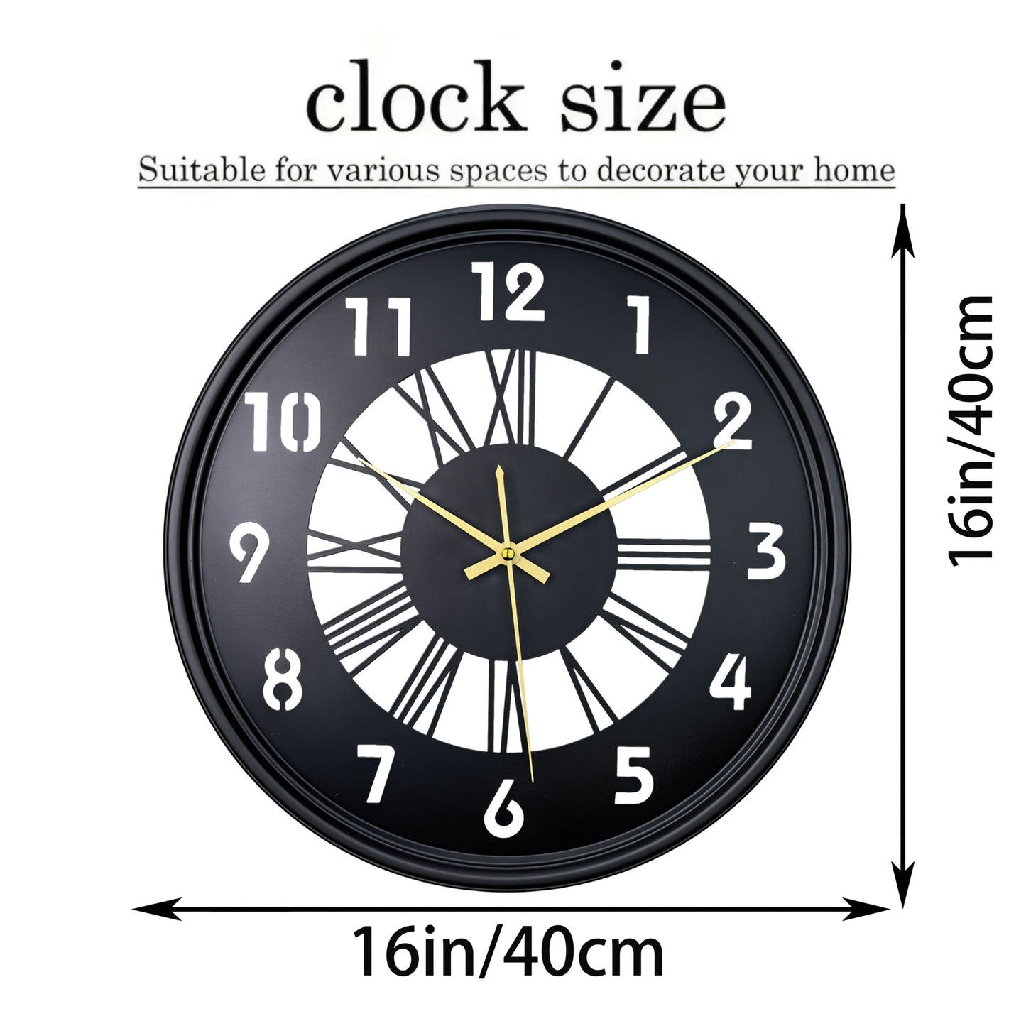 Ironvale Silent Round Iron Wall Clock