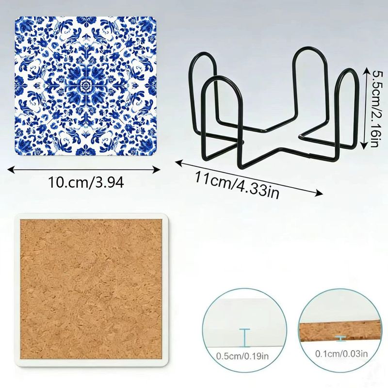 DELFTFLOW – Blue & White Ceramic Tiles with Floral Vine Design