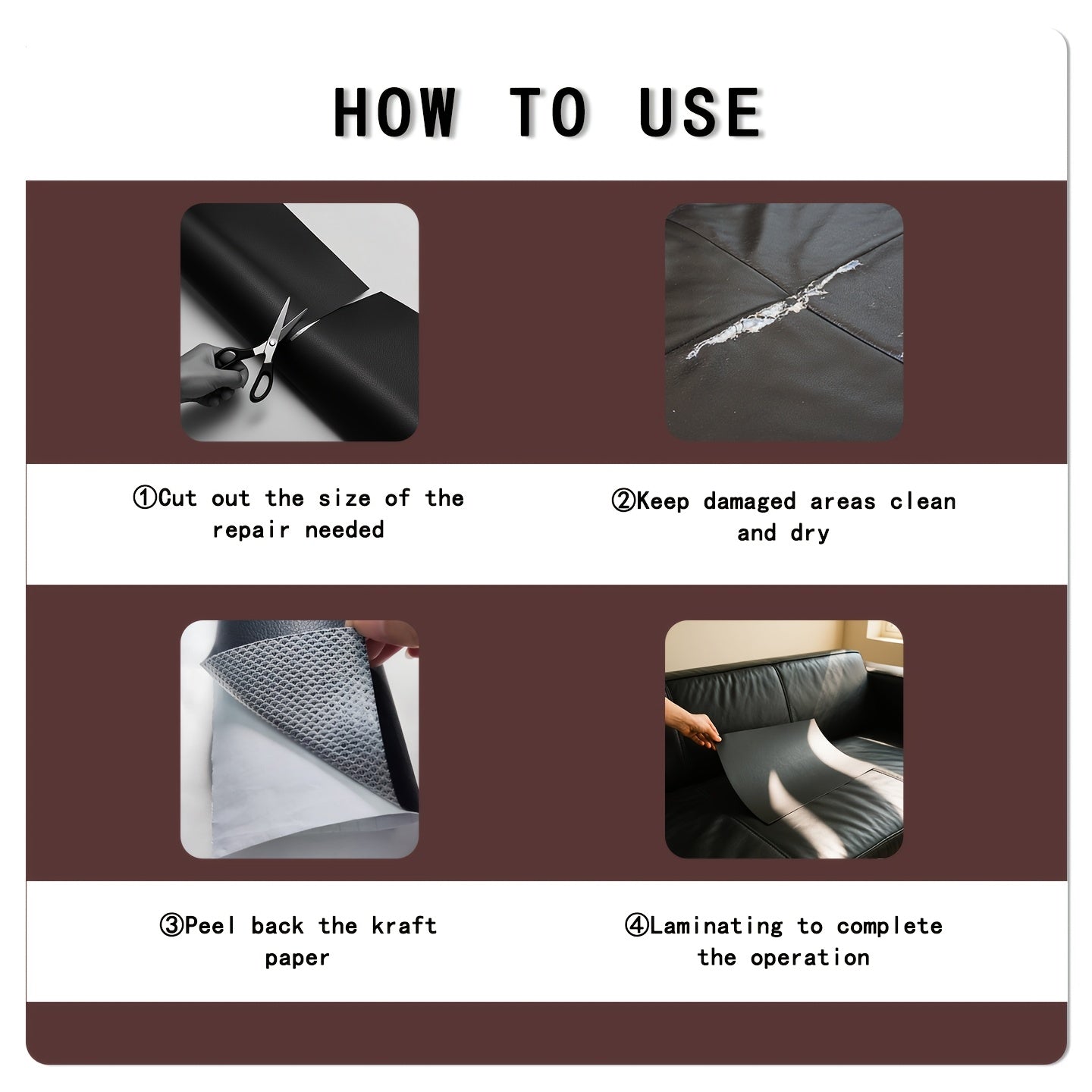 VINYLNEST – Wide Adhesive Repair Patch for Chairs & Cushions