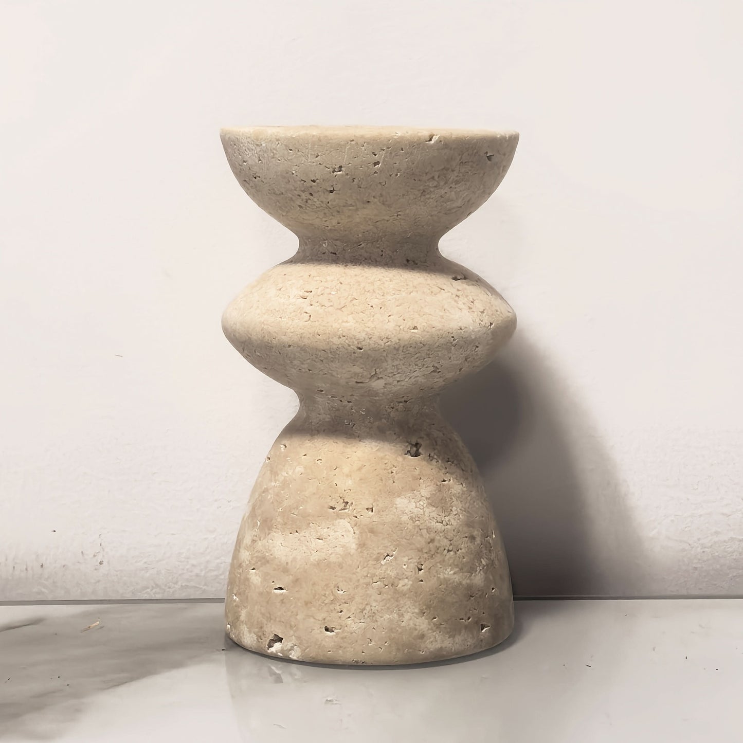 TRAVERTINE LUX – Set aus natürlichen Marmor-Kerzenhaltern