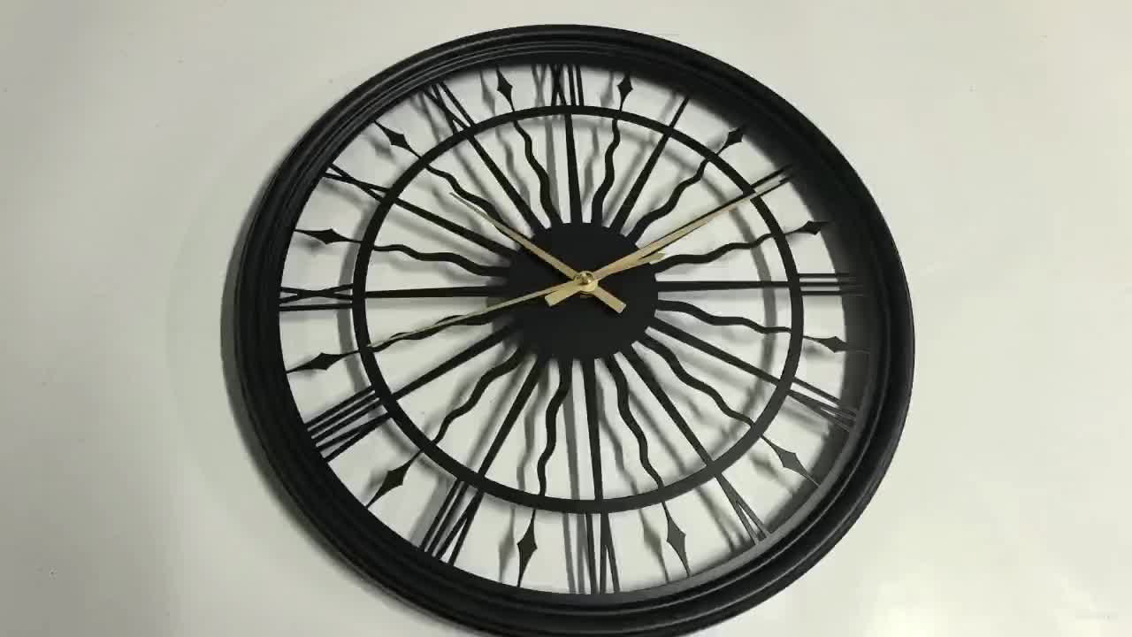 VELORA – Silent Iron Art 3D Wall Clock With Round Analog Design