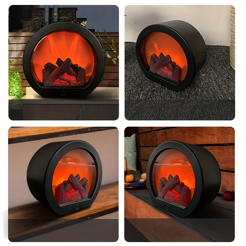 FLAMEORA – Dual-Power Fireplace Decorative Light for Ambient Indoor Atmosphere and Holiday Decor