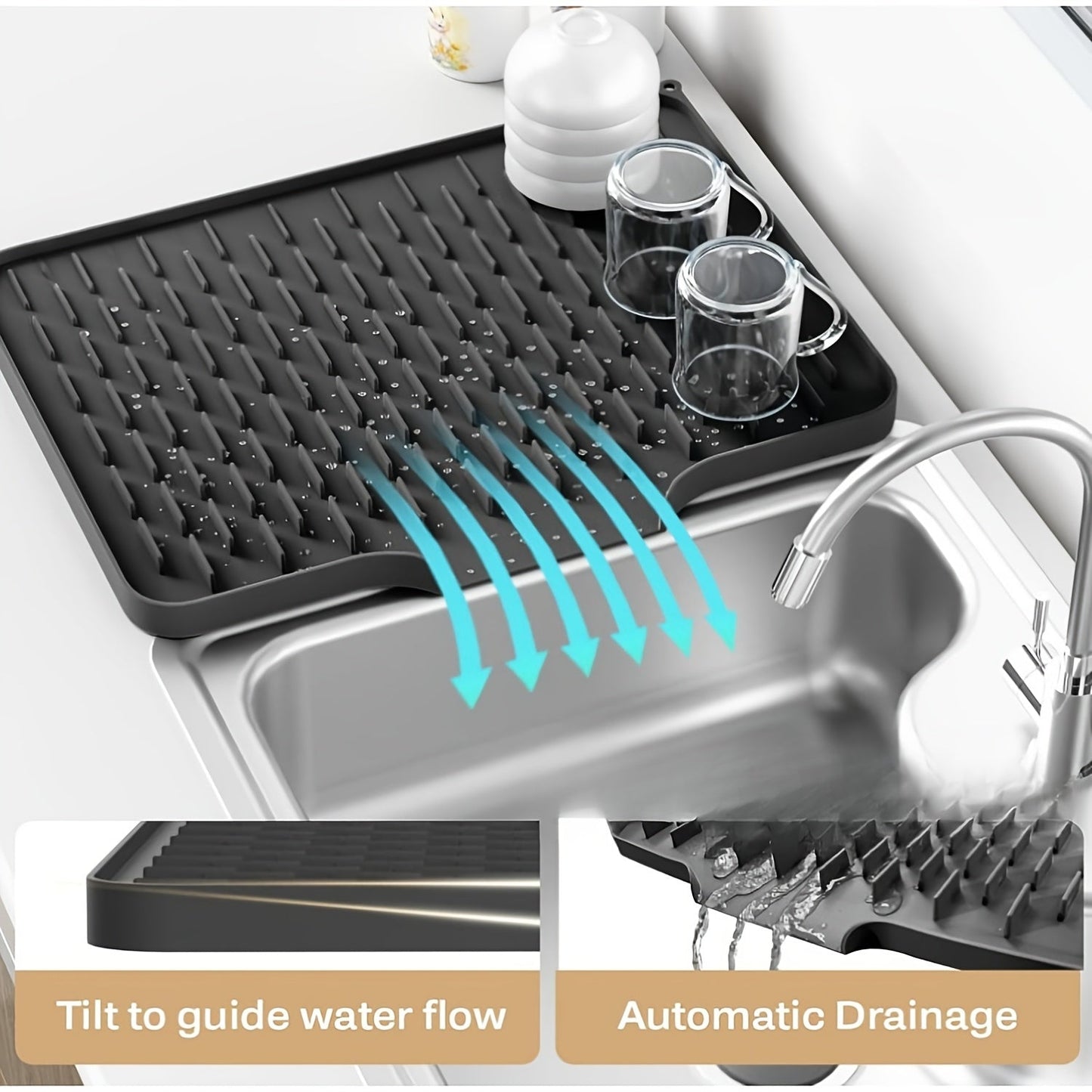 DRAINFLOW – Kitchen Drain Drying Mat