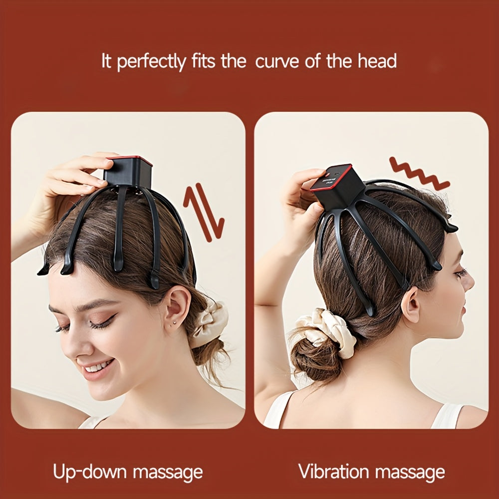SCALPORA – Electric Octopus Claw Scalp Massager for Relaxing Head and Body Vibration Massage