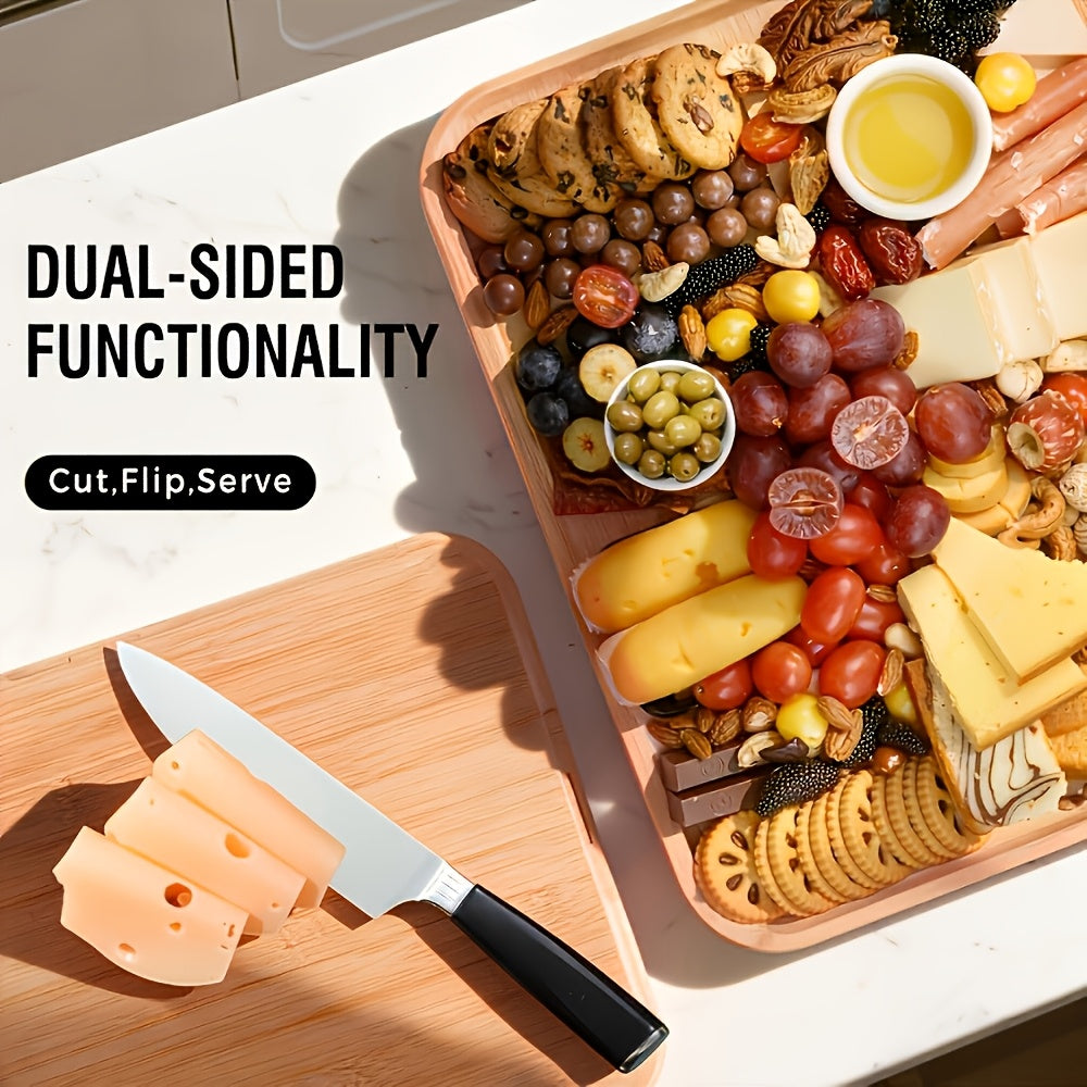 BAMBOX – Bamboo Divided Snack Tray with Lid for Organized Serving and Portable Food Storage