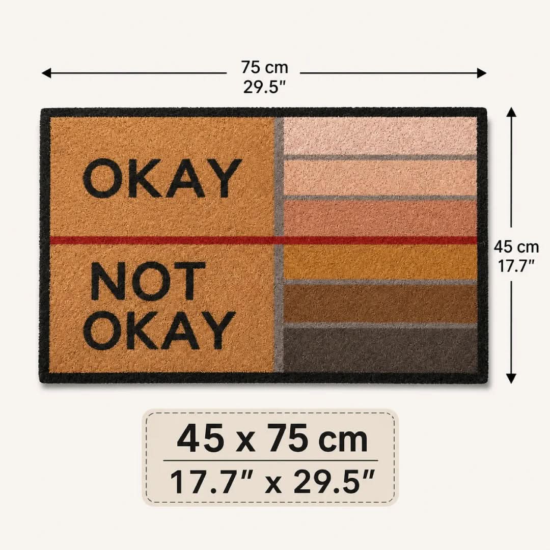 OKAYMORA – Funny Shoe-Scraping Doormat for Playful Entryways