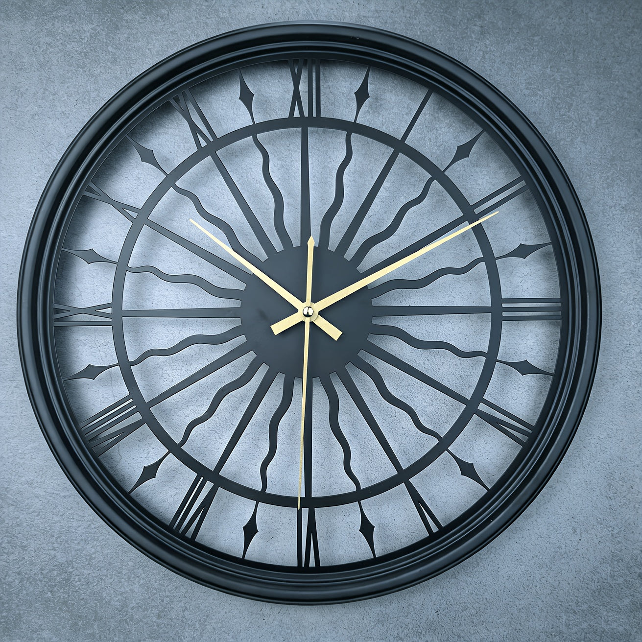 VELORA – Silent Iron Art 3D Wall Clock With Round Analog Design