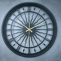 VELORA – Silent Iron Art 3D Wall Clock With Round Analog Design