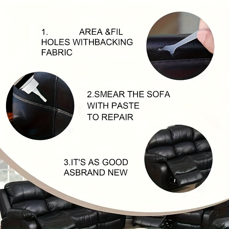 LEATHERLIVA – Black PU Leather Edge Filler Repair Cream