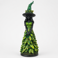SPELLFERN – Leaf Witch Figurine for Mystical Halloween Charm